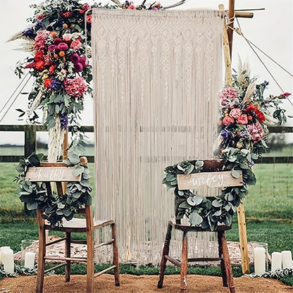 Cortina de macramé bohemia: decorativa y práctica como separador de ambientes