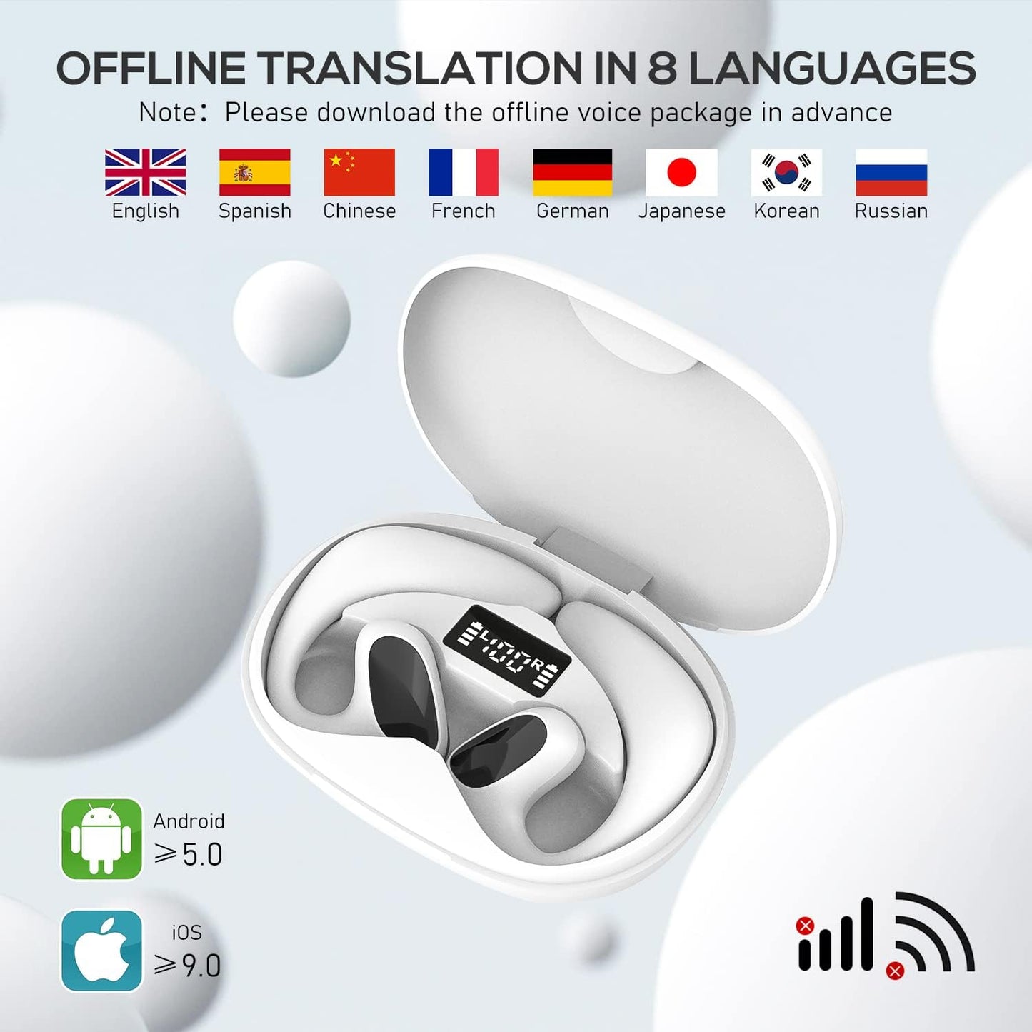 Auriculares de traducción inteligente: comprensión instantánea en más de 100 idiomas