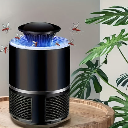 Lâmpada USB silenciosa para mosquitos – Capturador automático de insetos com luz azul.