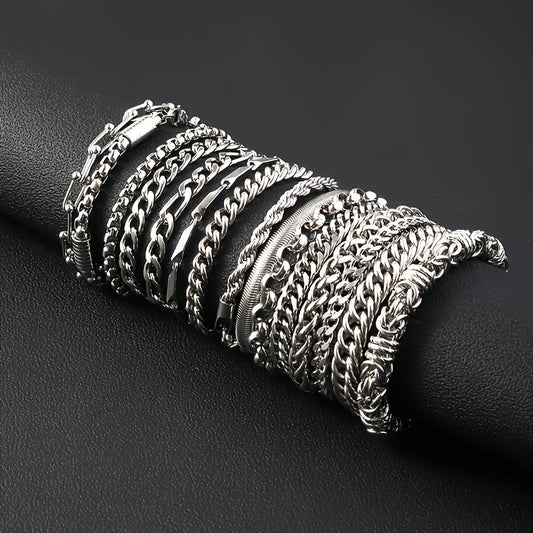 Conjunto de pulseras UrbanSteel: un estilo moderno y elegante para hombres