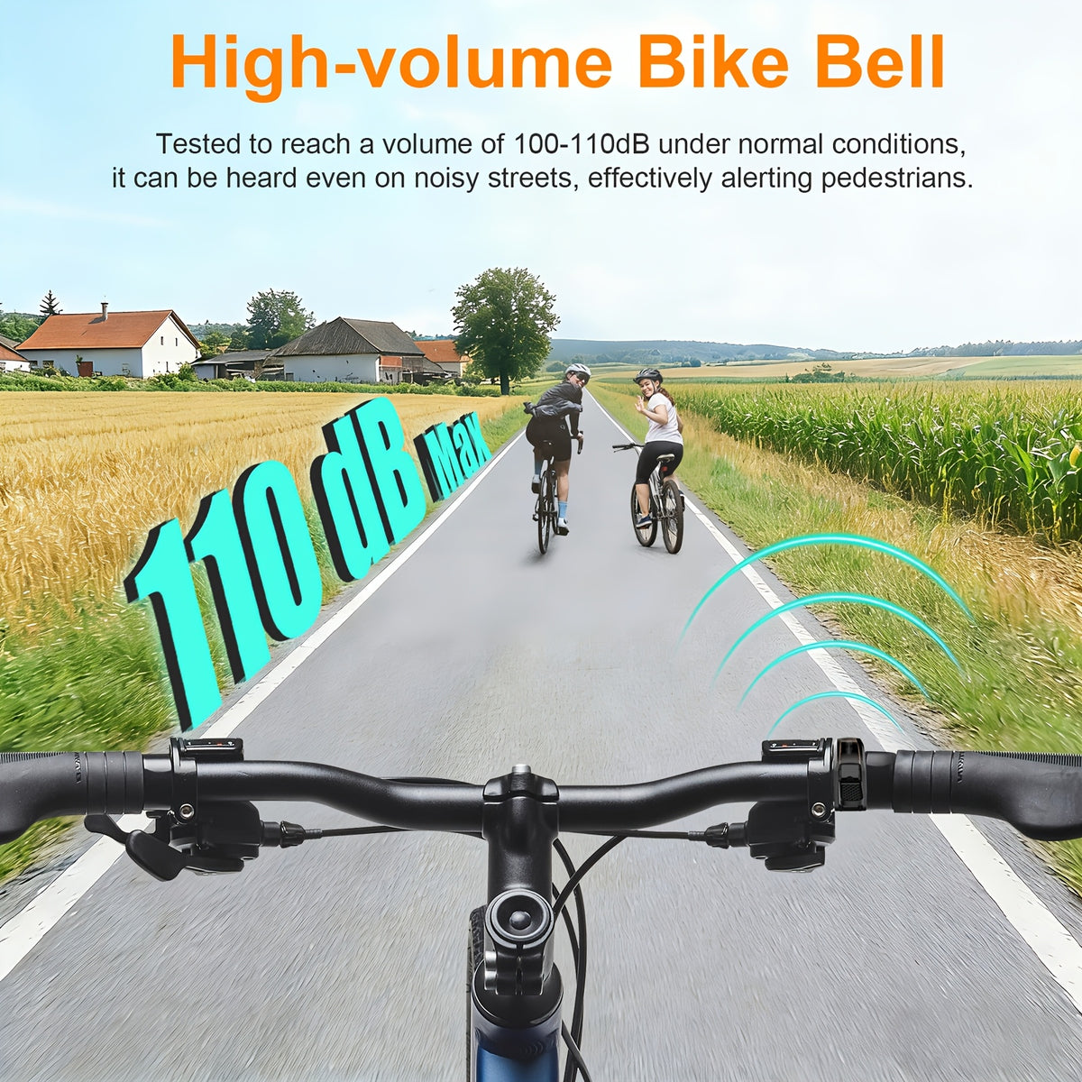 Timbre universal para bicicleta de gran volumen