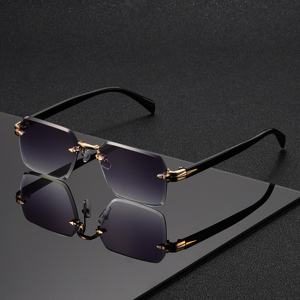 Randlose Quadratische Brille für Herren – Eleganz und Komfort in Einem