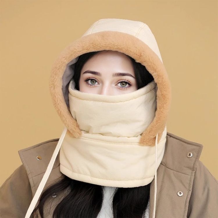 Gorro térmico de inverno com cobertura facial integrada