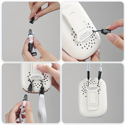 Mini ventilador de cuello recargable por USB: ligero y con velocidad ajustable