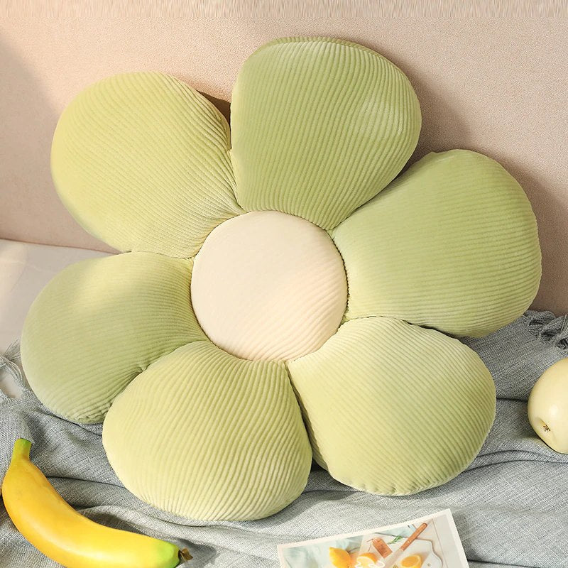 Almofada decorativa de peluche em forma de flor