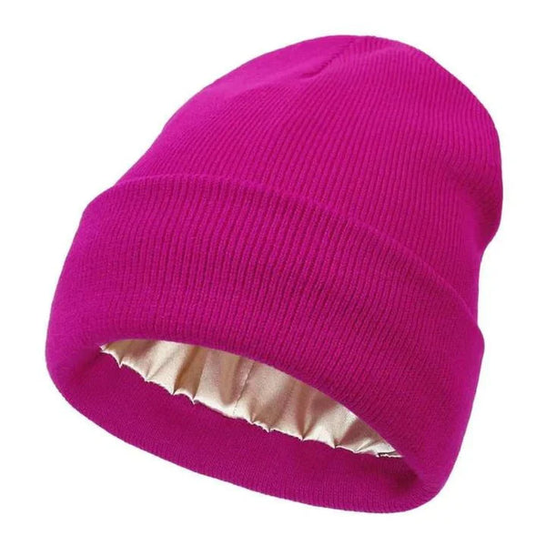 Wintermütze mit Umschlag und glattem Innenfutter für kalte Tage
