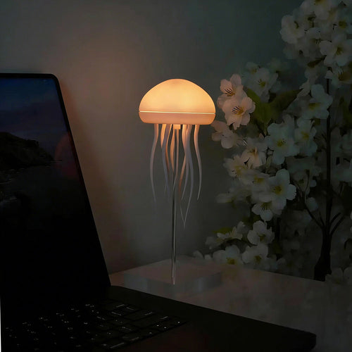 Lámpara de medusas recargable con cambio de color y control por sonido