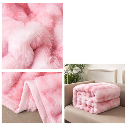 Weiche Flauschdecke mit Tie-Dye-Muster