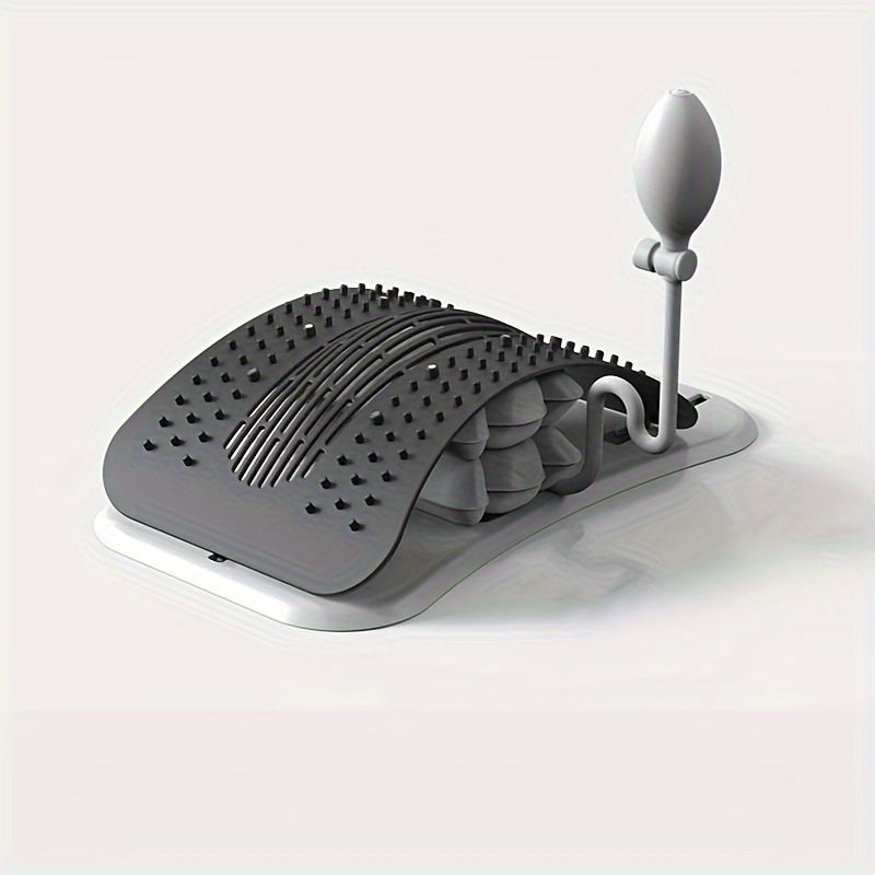 Suporte lombar RelaxBack com múltiplos níveis de ajuste para maior conforto e relaxamento.