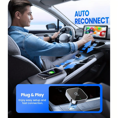 2-u-1 bežični CarPlay & Android Auto adapter – Plug & Play brzo povezivanje