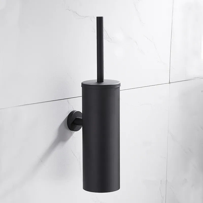 Escobilla de baño de pared con soporte de acero inoxidable