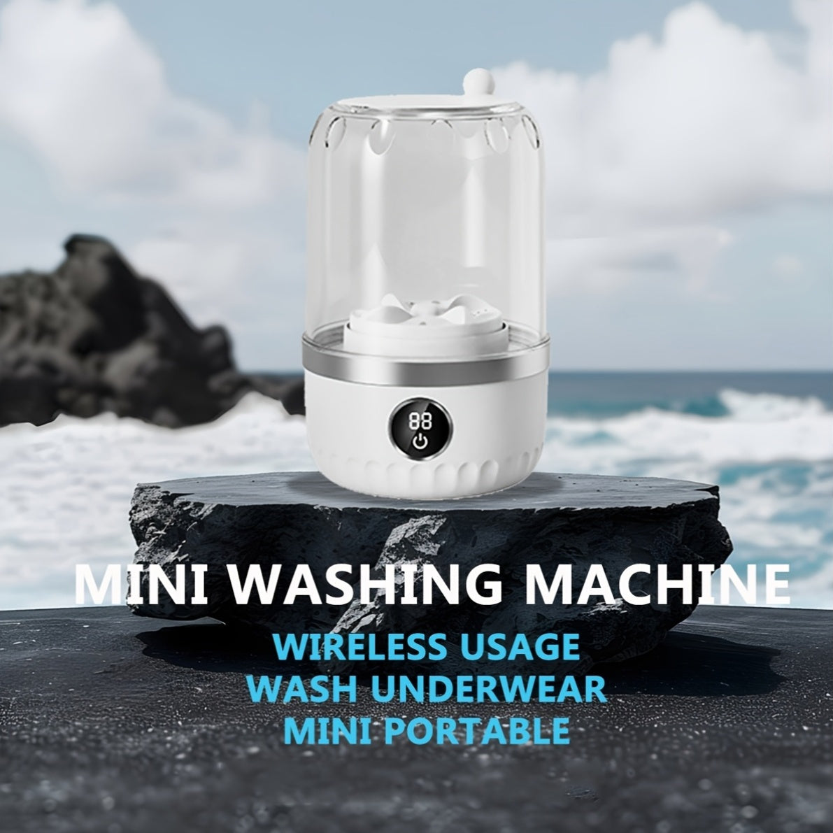 Tragbare Mini-Waschmaschine mit LCD-Display