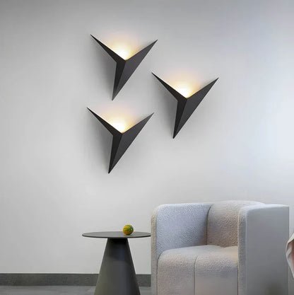 Lámpara de pared LED geométrica con forma de pájaro