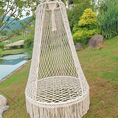 BohoSwing Ručno tkan viseći stolac – Opušteni boemski ugođaj