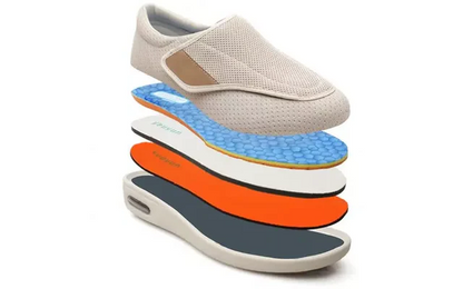 Breite Komfortschuhe mit verstellbarem Verschluss