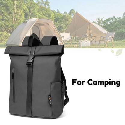 Mochila enrollable ligera con varios compartimentos