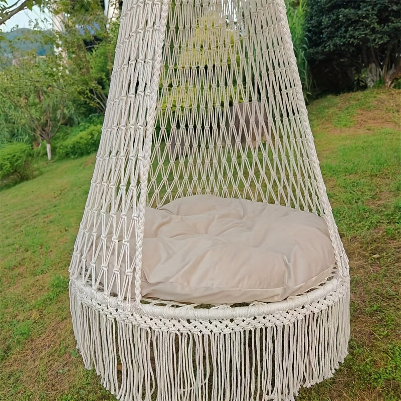 BohoSwing Ručno tkan viseći stolac – Opušteni boemski ugođaj