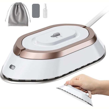 Ferro de viagem mini compacto com base cerâmica e voltagem dupla