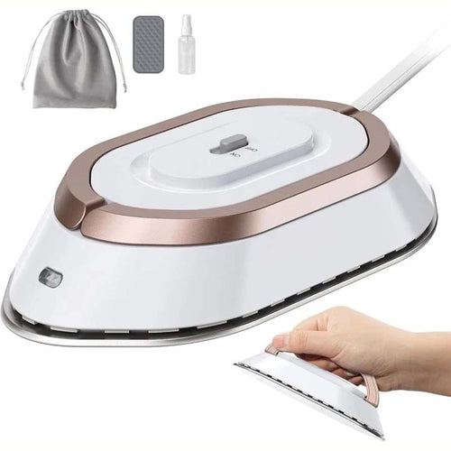 Ferro de viagem mini compacto com base cerâmica e voltagem dupla