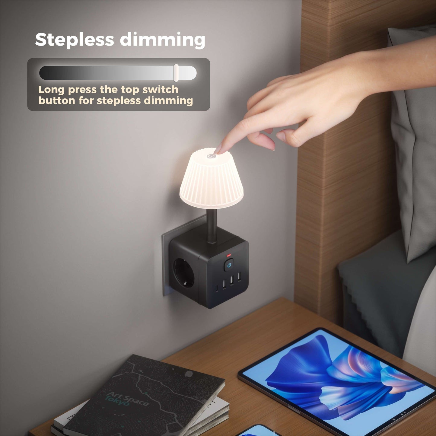 Luminária noturna inteligente 8 em 1 – Para soluções e iluminação inteligentes