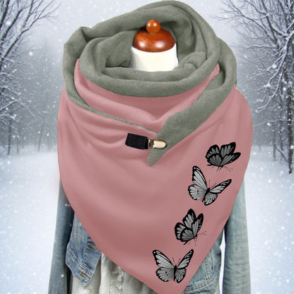 Damen Dreiecksschal mit Schmetterlingsmotiv