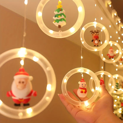 Grinalda de luzes LED de Natal com pendentes iluminados