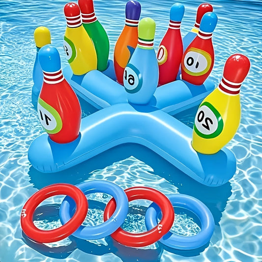 Juego de bolos acuáticos inflable: un divertido juego de piscina para todos