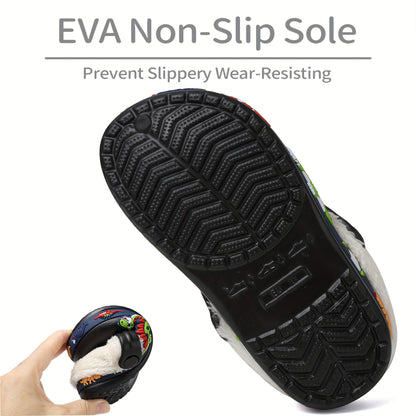 Zapatillas calefactables divertidas para niños: suaves y cómodas para interiores.