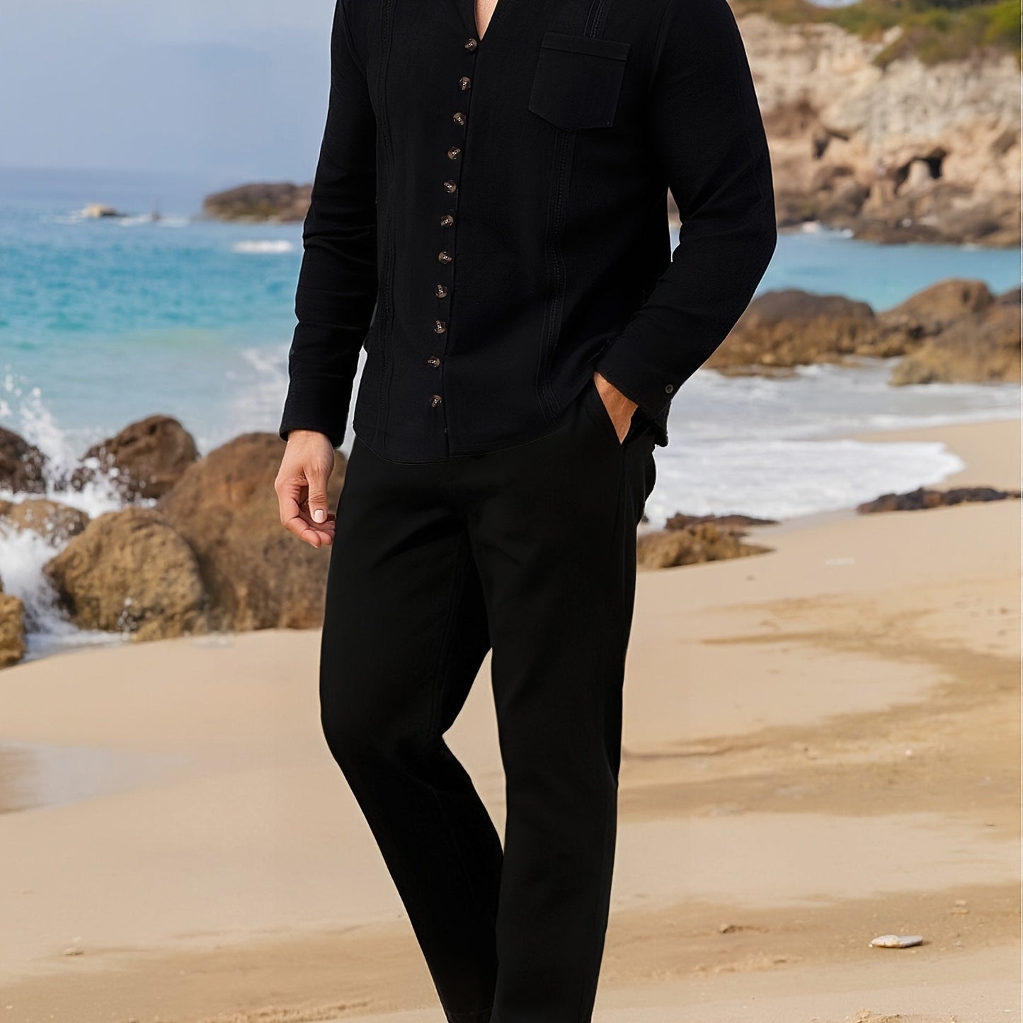 Muški laneni dvodijelni komplet – Elegantno i lagano
