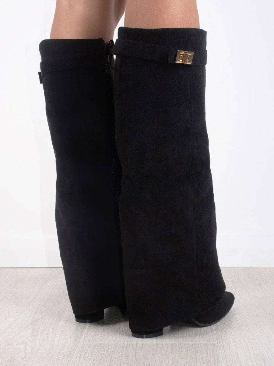 Botas de ante de lujo por encima de la rodilla para mujer: comodidad y clase