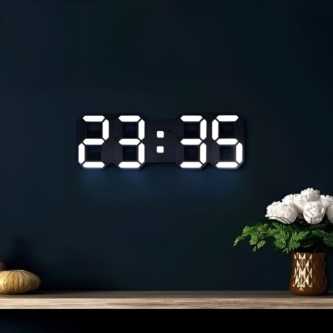 Futuristički LED zidni sat – Minimalistički dizajn s inteligentnim prikazom vremena