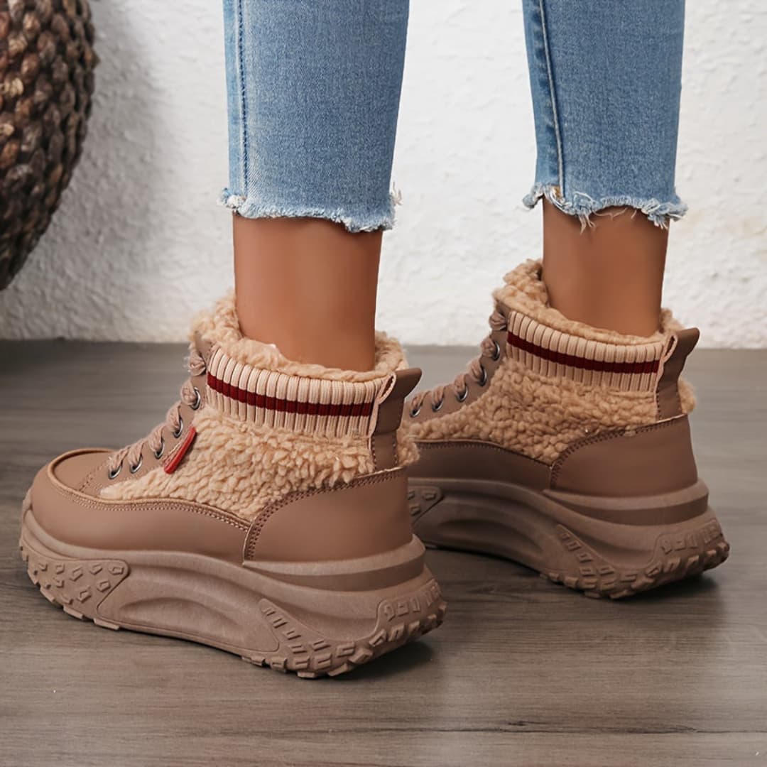 Zapatillas deportivas de invierno para mujer con forro cálido