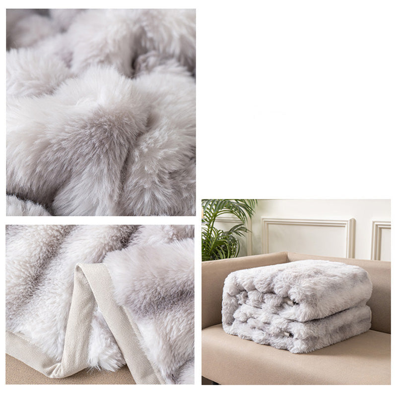 Weiche Flauschdecke mit Tie-Dye-Muster