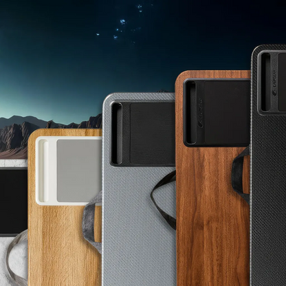 Secretária portátil para computador portátil com suporte para dispositivos e pega de transporte