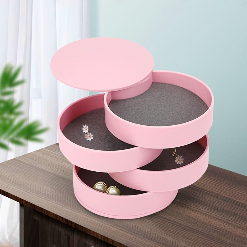 Drehbarer mehrstufiger Schmuck- und Kosmetikorganizer