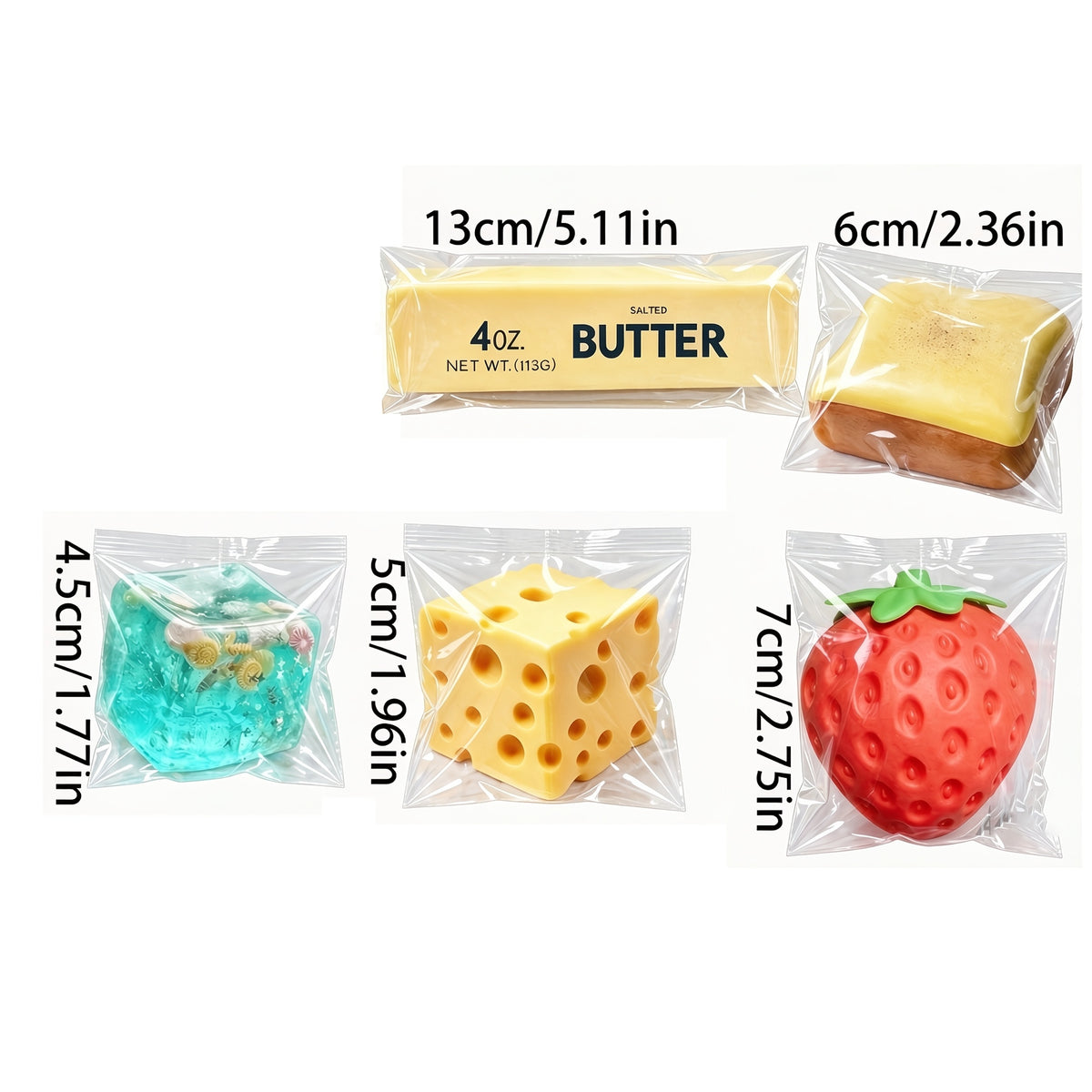 Conjunto de alimentos de brincar com várias formas