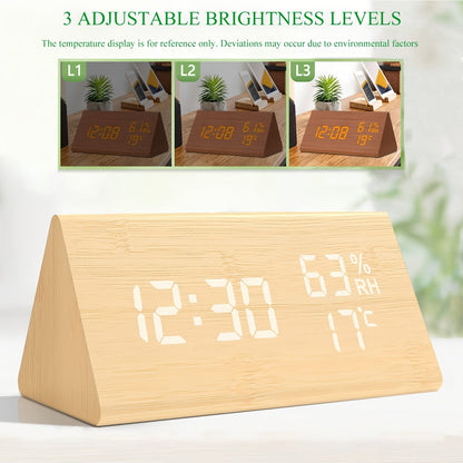TriWood LED budilica – funkcionalan i minimalistički dizajn