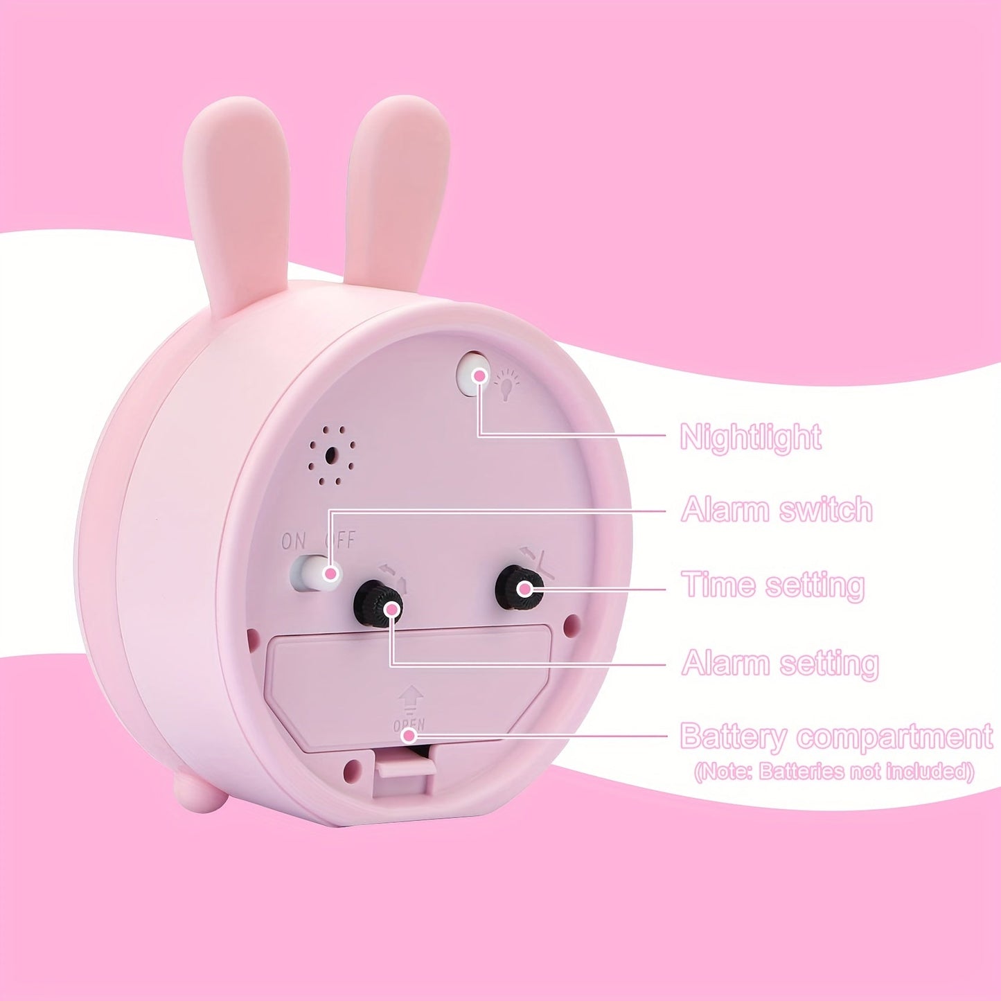 Reloj despertador silencioso SleepyBunny: para una mañana tranquila y encantadora
