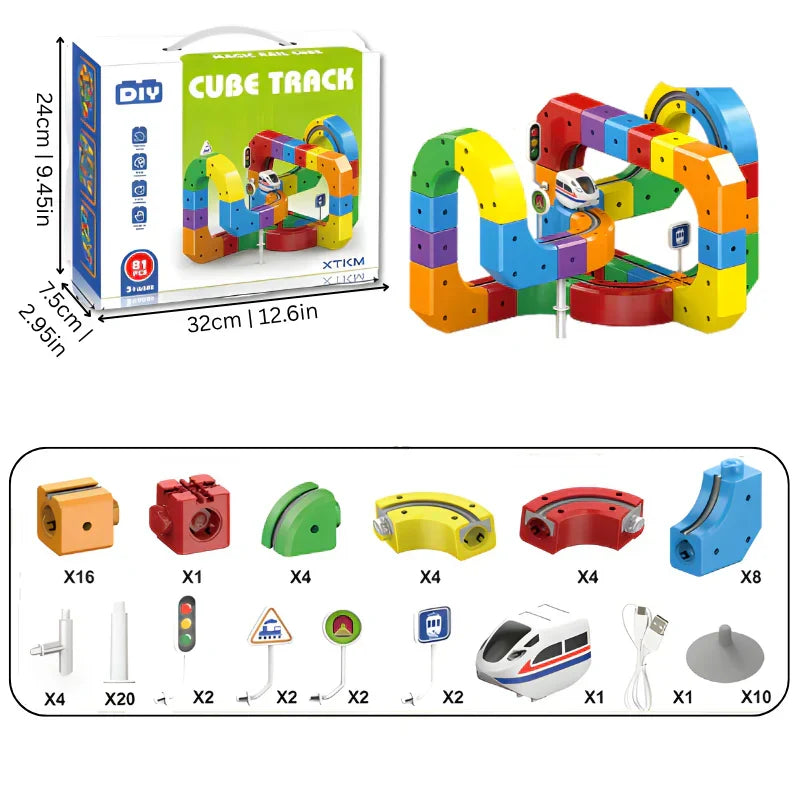 Pista de carreras de dados DIY con tren