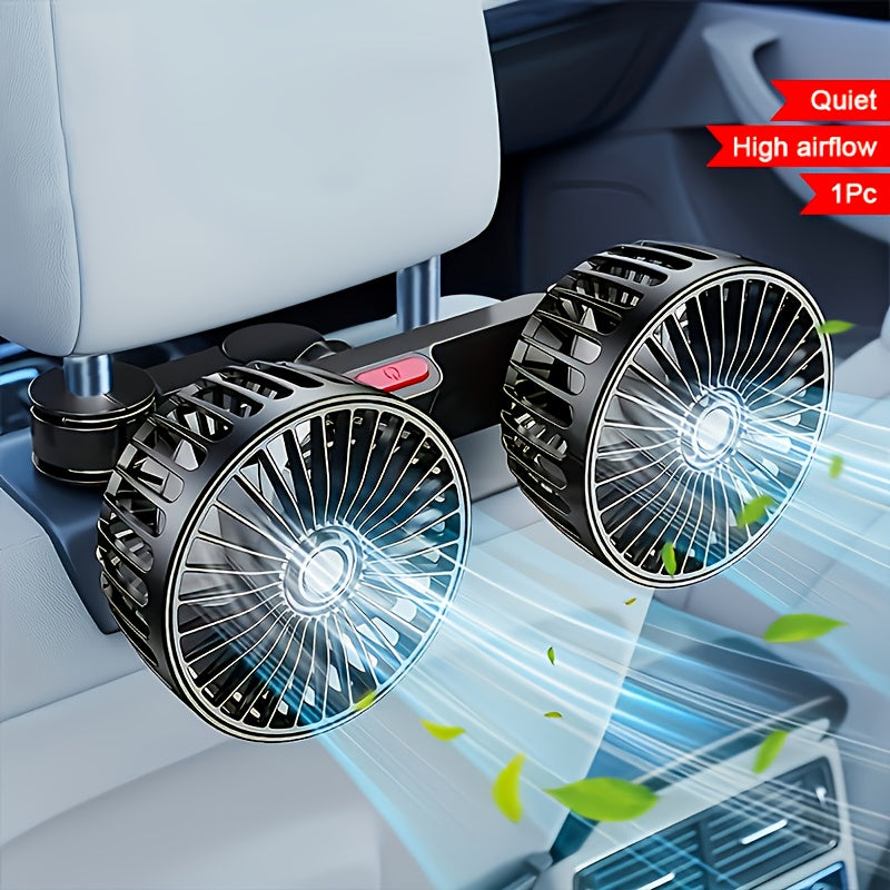 Tragfan dvostruki ventilator za auto – 5-krilni 360° rotirajući ultra tihi