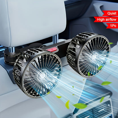 Tragfan dvostruki ventilator za auto – 5-krilni 360° rotirajući ultra tihi