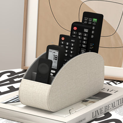 Soporte para mandos a distancia con 5 compartimentos