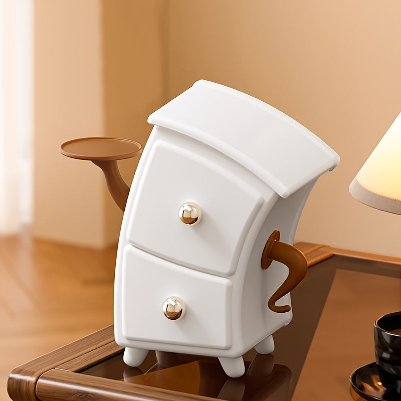 Cómoda de mesa criativa com duas gavetas