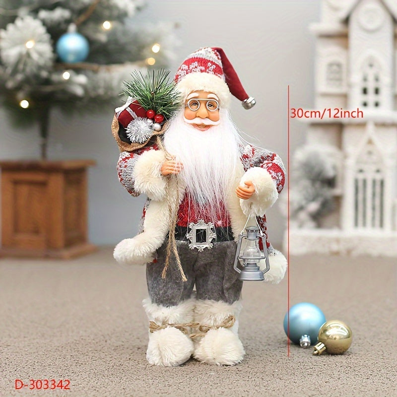 Weihnachtsmann-Figur als festliche Dekoration