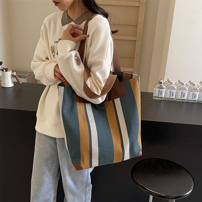 MetroStripe casual tote – Funkcionalnost i dizajn