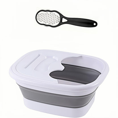 Banho-pé dobrável com superfície de massagem
