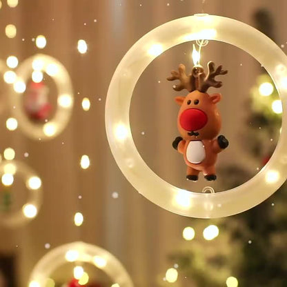 Grinalda de luzes LED de Natal com pendentes iluminados