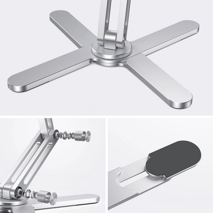 Soporte plegable ajustable para laptop y tableta de hasta 17 pulgadas