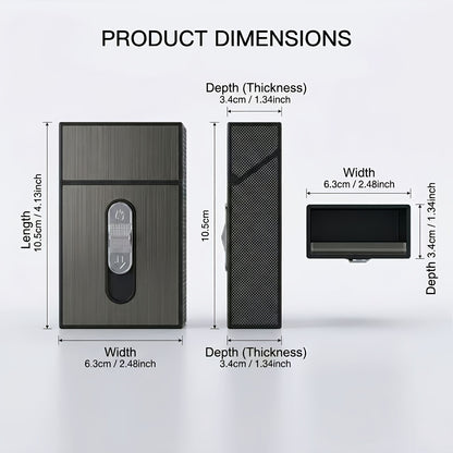Estuche de cigarrillos 2 en 1 con encendedor USB integrado