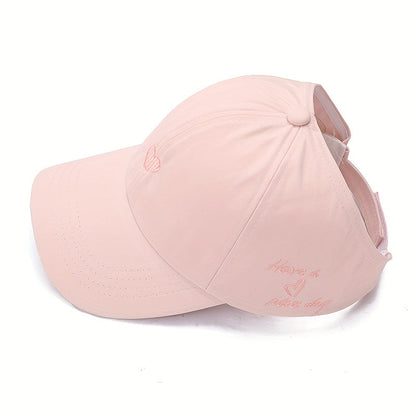 Gorra de béisbol para mujer con abertura para cola de caballo: ligera y ventilada.